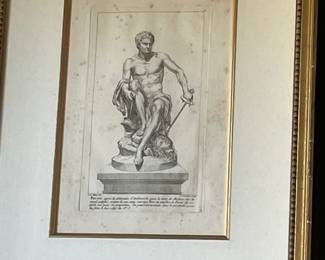 18th Century French Engraving one of a pair. Persyus and Medusa. $1800 