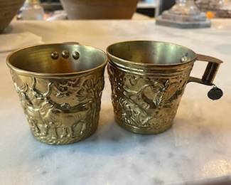 Mid 20th Century Vintage Mycenaean Vaphio Cups, (Made in Greece, MARGO stamped on bottom). $325.