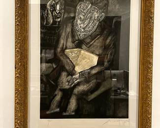 Jose Luis Cervas Lithograph. Framed 36x54. Price $5200