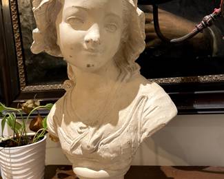 Plaster Bust of Maiden, French. Price $325