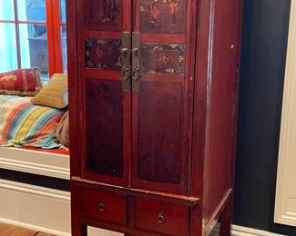 Chinese Chinoiserie, Tall Chest. Price $1950