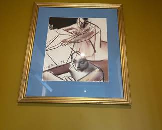 Original signed Kostiore. Pastel on Paper. $475