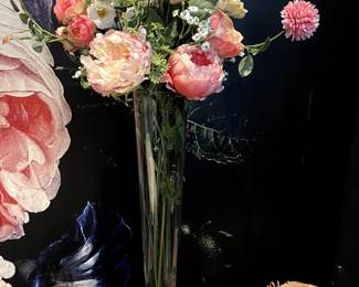 Extra Tall Vase 36" w/ Silk Floral Arrangment, $395