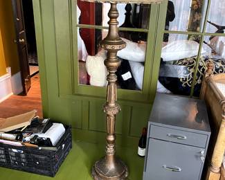 Spanish Tall Floor Lamp w/ Pigskin Shade. $1295