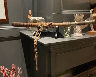 Antique Burmese Sword with Wooden Scabbard. $525