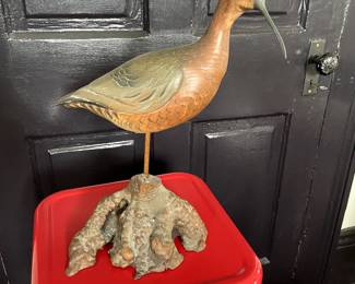 Curlew Decoy Carving Signed, $1975