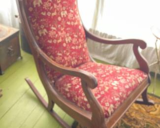1800's Racing Chair with Elephant Print. $350