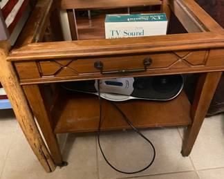 Topless wooden end table