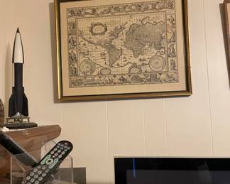 Framed Vintage map print