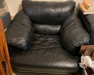 Large leather arm chair