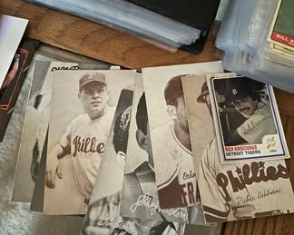 Vintage baseball trading cards