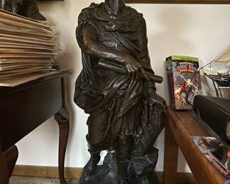 Antique bronze Caesar sculpture