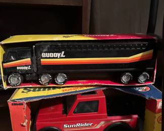 Semi truck toy and "SunRider 4x4" Toy