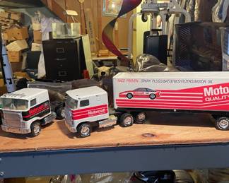 Vintage Motocraft Semi truck toys