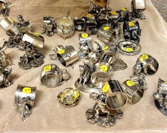 Fun Victorian SP napkin holders with characters and animals