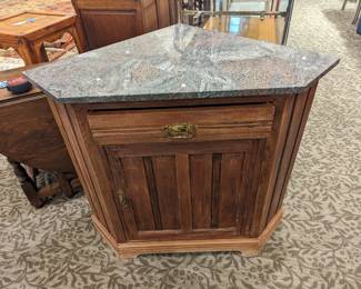 Marble Top Corner cabinet