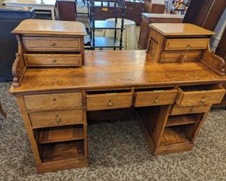 Oak Bankers Desk great as bar for man cave too!  59"x26"x44"