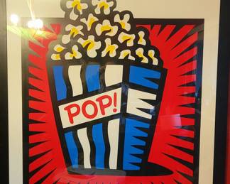 Pop artist Burton Morris signed, numbered oversized pop art. This artist was featured on the wall of the coffee 
shop on the show "Friends", Los Angeles circa 1980s-90s 