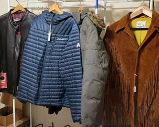 Men's Scholt, Eddie Bauer, North Face, and Leather Coats