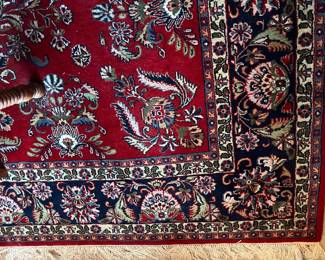 Detail of room sized handmade rug