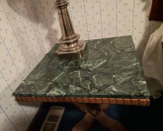 End table-Marble top-pair