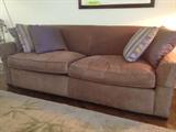 D&D Building suede and down sofa