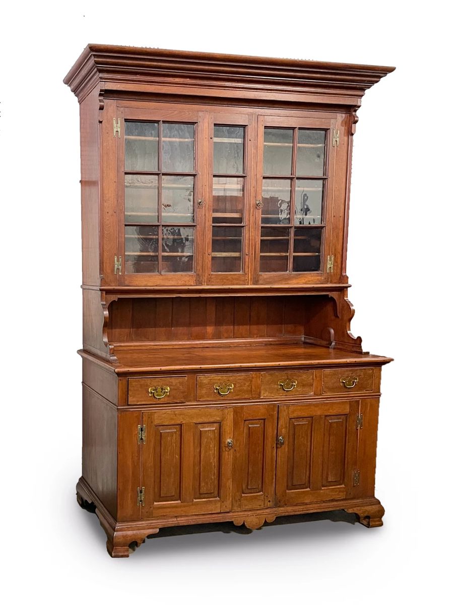 Important and rare 18th/19th Century Ohio stepback cupboard made in Montgomery COunty by Christian Shively Jr.