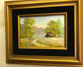 Small barn painting by Lola Ader