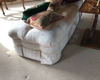 White ottoman with wheels