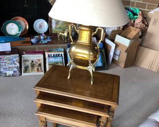 Brass deer lamp-part of pair 