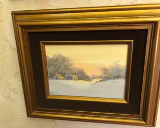 Small barn painting by Lola Ader