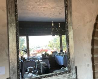 Large silver mirror, there are two