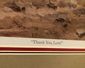 Thank you, Lord by Joe Beeler, signed print