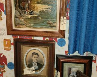 Family withdrew painting of cowboy at waters edge for niece.  Our apologies. 