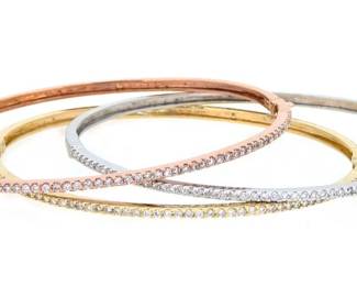 Tri Color Diamond Bracelet