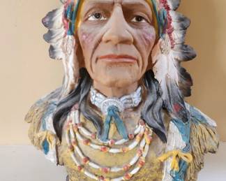 Vintage Native American Chief Bust