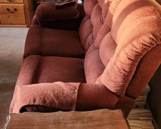 Reclining Loveseat and Side Table 