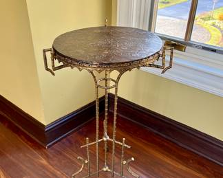 Antique Brass Accent Table