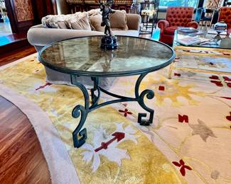 Antiqued Mirrored Accent Table