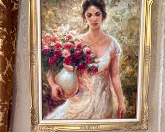 Framed Oil on Canvas Signed Denber