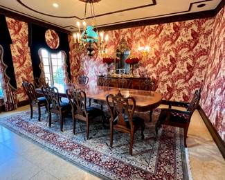 Set of 10 Grimsthorpe Castle George II Style  Mahogany Dining Chairs (8 Side, 2 Arm)