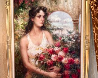 Framed Oil on Canvas Signed Denber