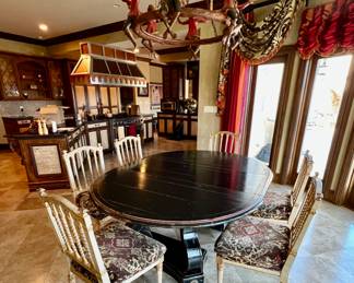 French Distressed&nbsp;Ebony Country Table                            
