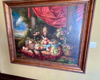 Large Framed Oil on Canvas