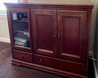 Mahogany Media Cabinet