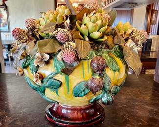 Majolica Floral Centerpiece 