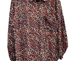 1980s Leopard Print Top 