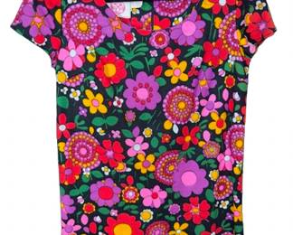 1960s Cole of California Flower Power Mini Dress 