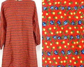 1960s Cotton Print Dress 