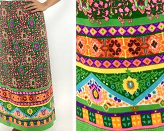 1970s Psychedelic Maxi Skirt 